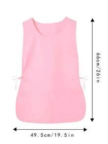 4pcs Blue Apron Vest, For Restaurant Staff Use, Vest Style Wear, Adjustable Rope Tie, Free Wear - Blue - View 6