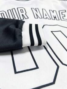 Custom Men Baseball Jacket Personalized Team Name Number Navy Gold Varsity Letterman Coat Button Up Retro Casual Outwear - Royal Blue - View 5