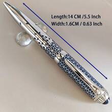 6pcs Premium Neutral Metal Retractable Ballpoint Pens, 3-Color Textured Office Writing Pens, Signature Pens, Perfect For Gifts And Business (1 Pen + 5 Refills) - Sets - View 2