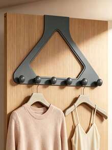 2pcs Upgraded Triangle Door Hooks, Over-The-Door Coat Rack, No-Drill Storage Shelf, Hanging Clothes Rack, Made Of Thickened ABS Plastic Material, 3 Colors Available, Suitable For Hanging Clothes, Bags, Keys, Hats, Bedroom, Bathroom, Kitchen And Closet, Wardrobe Storage Rack, Decorative Storage, Decorative Hanging, Home Decor, Dorm Storage, Storage, Halloween, Christmas, Housewarming Gift - Multiple Styles - View 10