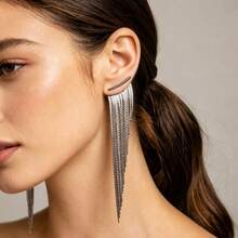 DIYCCPC Exquisite Long Tassel Earrings For Women, Elegant Luxury Jewelry Accessories, Suitable For Holiday Parties And Events - Earrings - View 1