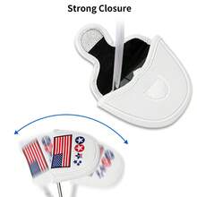 1PC Semi-Circular Mallet Golf Putter Cover, Premium PU Material With Exquisite Embroidery, Soft Inner Lining, Durable Wear-Resistant, Unisex Putter Accessory, Fits Most Brand Putters - Multicolor - View 5