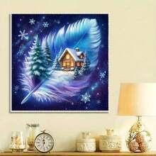 1pc - DIY Handmade 5D Diamond Painting Kit, Suitable For Adults And Beginners, Craft Supplies, Applicable For Living Room, Bedroom, Office, Wall Decor Art. - round diamond - View 3