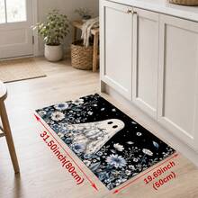 1/2pcs Halloween Ghost Pattern, Vintage Diatomaceous Earth Bath Mat, Super Absorbent, Non-Slip, Perfect For Bathroom, Kitchen And Dining Room, Quick Drying, Ideal Gift For Home Decor And Bathroom Mat - Multicolor - View 11