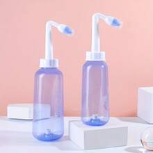 300ml Nasal Irrigation Pot, Nasal Rinse Bottle, Nasal Cleanser, Manual Valve Nasal Irrigator - Blue - View 3