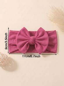 5pcs Baby Bow Decor Hair Band Love Valentine - Multicolor - View 3