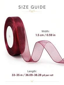 35m Transparent Ribbon, Suitable For Wedding Decoration, Gift Wrapping, Floral Arrangement, Soft And Vibrant, Rolled, Suitable For Party, Handmade, Elegant Decoration DIY Material, Shiny And Smooth, Suitable For Halloween - Multicolor - View 9