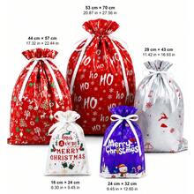 Christmas Gift Bags, Large Santa Claus Gift Packaging Bags, Holiday Gift Bags With Ribbon, Multiple Sizes Christmas Print, Suitable For Candy, Toys, Party Favors, Christmas Gift Wrapping - Gift Bag - View 4
