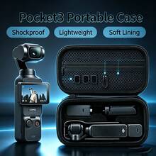 Waterproof Hard Shell Storage Bag, Compatible With Osmo Pocket 3 / Pocket 4 Gimbal Camera, Shockproof Portable Travel Storage Pouch, Suitable For Camera And Accessories - View 2