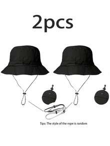 1pc Waterproof Outdoor Foldable Packable Thin Bucket Hat, Unisex Sun Protection Fishing Cap,Beach,Travel - A - View 16