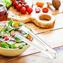 6/10pcs 6.3 Inch Clear Mini Buffet Tongs, Reusable Multi-Purpose Plastic Food Clips, Dishwasher , Suitable For Ice Cubes, Sugar Cubes, Salad, Desserts, BBQ, Cookies, Parties, Coffee Shops And Home Use - Transparent - View 4