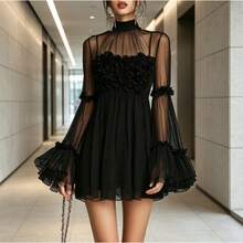 Women Short Dresses - Black - View 2