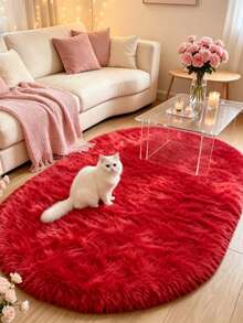 1pc Red Decorative Rug, Love And Healing Bedroom Decor, Small Rug, Carpet, Home Decor, Living Room Rug, Living Room Small Rug, Bedroom Rug, Living Room Home Decor, Outdoor Rug, Washable Rug - Multicolor 9 - View 2