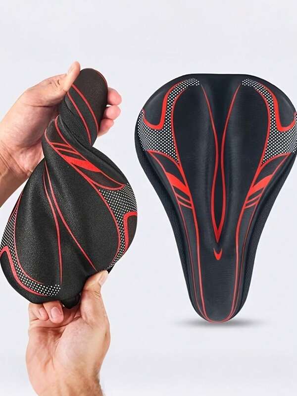 3D Thickened Bicycle Seat Cover Hollow Breathable Cushion Cover For Cycling Enthusiasts Compatible With Replacement Bicycle Saddle Cover For Fixed-Gear Exercise, Mountain And Road Bike Seats Perfect For Gym Spin Bicycle And Highway Rides
