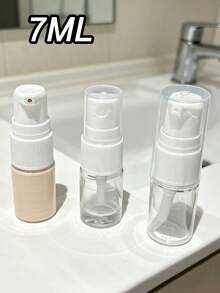 Refillable Plastic Pump Lotion Dispenser Bottle With Nozzle Includes A Funnel, Portable Travel Cosmetic Container For Essence Foundation Moisturizer, Skincare Sample Testing Storage Bottle,Small Travel Accessory Container - Multicolor - View 4
