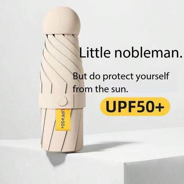Capsule Sun Umbrella, Women's UV Protection Anti-UV, 2-In-1 Sun And Rain Mini 5-Fold Ultra-Light Portable Umbrella, Suitable For School, Office, Home, Travel, Back To School Season 1pc Mini Outdoor UPF50+ UV Protection Rain And Sun Umbrella, Dual-Use Umbrella, Great Holiday Gift Choice,