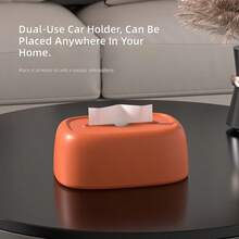 Car Tissue Box Holder - Universal Seat Back & Armrest Mount, Premium Leather-Look Design For Easy Access - A - View 10