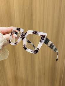 2 Pairs Women's Large Square Thick Frame Clear Lens Glasses, Personalized Eye-Catching Chic Casual Fashion Eyewear, Suitable For Daily Wear, Photos, Shopping, Parties, Dates - Clear - View 5