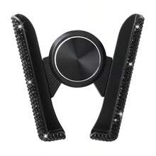 1pc Shiny Rhinestone Car Phone Holder Mini Air Vent Auto Clip 360° Adjustable Universal Style Women Girls Car Accessories - Multiple Styles - View 7