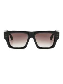 1 Pair Men's Black Square Cool Street Style Retro Fashion Glasses - Black - View 2