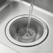 12/5/1pc Stainless Steel Slanted Filter Mesh, 2/2.75/3.5 Inch Metal Mesh Strainer, Suitable For Kitchen Sink/Bathroom, Bathtub, RV Sink, Floor Drain, Balcony Drain, Fast Drainage And Effective Full Mesh Basket, Kitchen Essential - Stainless Steel Filter Mesh - View 5