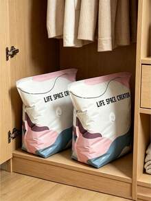 Large Capacity Vacuum Storage Bags, Pump-Free Space-Saving Compression Bags, Suitable For Clothes And Blankets, 2026 New Style, Bedroom Room Decor, Back To School Season - Multicolor - View 3