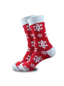 5 Pairs Men's Christmas Cartoon Print Mid-Calf Socks, Holiday Home Party Style - Multicolor - View 6