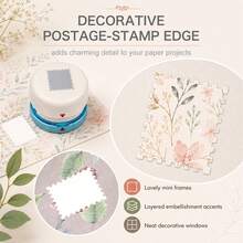 1 Inch Circle/Square/Heart/Bracket Magnetic Punch, Anywhere Punch, Everywhere Punch, Window Punch, Frame Punch, For Paper Crafting Scrapbooking Cards Arts - Rectangular Postage Stamp - View 9