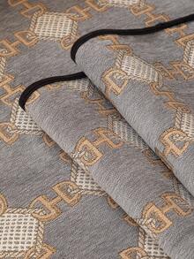 1 Buah Bantal Sofa Motif Rantai Kotak-kotak Vintage, Bahan Chenille, Bantalan Duduk Anti Selip Empat Musim, Tahan Hewan Peliharaan & Dapat Dicuci dengan Mesin - Grey - View 8