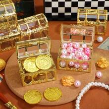 12/24 PCS Plastic Jewelry Box Packaging Box, Empty Gift Box Mini Jewelry Box, Suitable For Weddings, Bride Gift Giving Events, Birthday Parties, Storing Gifts And Small Gifts For Presents. - Treasure Chest Candy Box - View 2