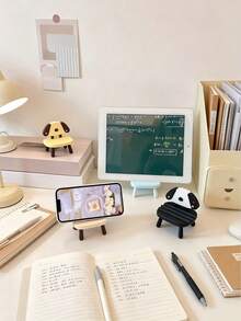 1pc Cute Cartoon Phone Stand, Creative Stool Design, Suitable For Phone Or Tablet, Upright Phone Holder, Phone Decoration, Phone Stand, Gift, Graduation Gift, Home Decor, Room Decor - Multicolor - View 6