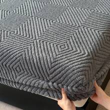 1pc Jacquard Fitted Sheet (Pillowcase Not Included), Multiple Colors Available, Soft & Warm Mattress Protector, Full Elastic Design, Comfortable & Durable Home Textile, Bedroom Bedding, Suitable For All Seasons, Perfect Gift - Dark Grey - View 3