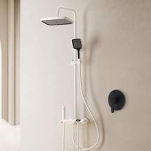 TodaySelling-BTGWall Mount Single Function Shower Faucet Control Valve Bath Mixer Bathroom Water Tap Hot & Cold Single Handle Tub Shower Valve Mixer Kit, Black[A Practical Gift Idea For You] - JZETA39LWDZY8=default - View 7