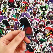 50pcs Cartoon Game Freak Circus Character Anime Jester Clown Decorative Notebook Stickers - Multicolor - View 7