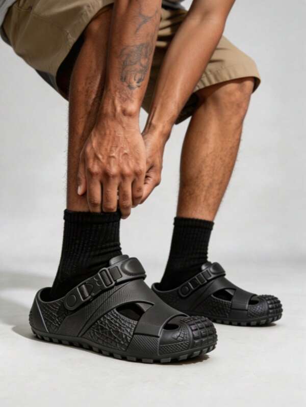 Men's Clogs Sandals Waterproof Slip-On All Season Black Beige Breathable Lightweight EVA Non-Slip Indoor Outdoor Beach Pool Garden Home US 6.5-10.5