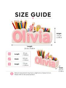 Customized Name Personalized Desktop Storage Box And 3D Printed Pen Holder, Both A Fashionable Room Decor And A Back-To-School Essential, Suitable As Personalized Gifts For Halloween, Thanksgiving And Christmas - Multicolor - View 8