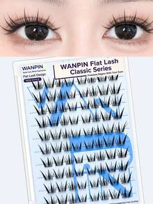 WANPIN Segmented False Eyelashes, Beginner-Friendly, Ready To Use, Reusable, Glue-Free Option Available, Varied Lengths, Natural Hair-Like Texture, Lightweight And Comfortable On Eyes, No Eye Irritation, Suitable For Daily Commute, Parties And Weddings - C - View 9