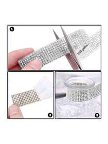 3 cuộn dải trang trí đính đá DIY tự dính, dải dán đá trang trí kim cương lấp lánh, phù hợp cho đồ thủ công, trang trí đám cưới và tiệc, cũng như trang trí gương, ô tô và điện thoại - Nhiều màu - Xem 9