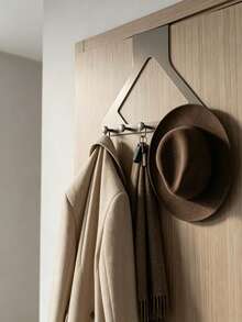 Triangular Door Hook, Over-The-Door Coat Rack, Made Of Steel Material, With Strong Stability And Load-Bearing Capacity, Suitable For Hanging Clothes, Bags, Keys, Hats, Etc., Suitable For 19 Holidays, 365 Days Use - Multicolor - View 1