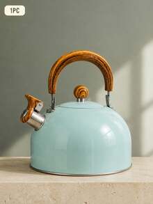 3L Large Capacity Stainless Steel Whistling Kettle, Stove-Top Whistling Teapot, Durable Flat Bottom Hot Water Kettle, Suitable For Gas Stove, Electric Stove, Ceramic Cooktop, Home Tea And Coffee Kitchen Tea Set - Sky Gray Green - View 10