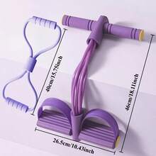 Home Fitness Set, Includes 8-Figure Posture Corrector, Yoga Resistance Band And Foot Pedal Strength Rope, Suitable For Full Body Shaping And Stretching Exercises, Ideal Gift For Mother, Wife, Girlfriend And Fitness Beginners - Multicolor - View 8