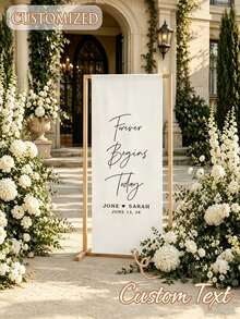 Personalized Bohemian Style Wedding Welcome Sign - Customized Fabric ...