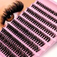120pcs D-Curl Fluffy Black Natural Single Lash Extensions, Suitable For Beginners, Soft And Comfortable, DIY At Home For Big Eye Effect, Perfect For Daily Wear, Travel, Photography, Parties, Weddings And More - D - View 1