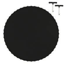 Black Replacement Trampoline Jumping Mat, Universal PP Bounce Mat With T‑Shaped Spring Puller Tool & V‑Hooks - 8FT - View 2
