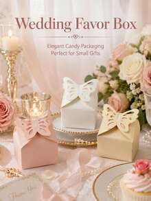20pcs Butterfly Hollow Gift Boxes Party Favor Packaging Boxes - View 4