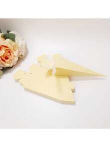 10pcs Elegant White Kraft Paper Cone Gift Boxes With Ribbon - Perfect For Weddings, Birthdays, Baby Showers, Communion, Graduations And Christmas - Ideal For Small Snacks And Party Favors | Ribbon Tied Cone Boxes | Paper Party Favor Boxes - Multicolor - View 7