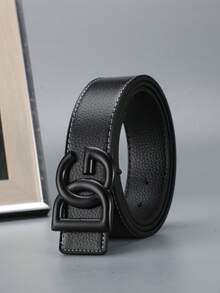 Men's Smooth Buckle Belt, Business Fashion Versatile Student Young Adult Waist Belt - Multicolor - View 10