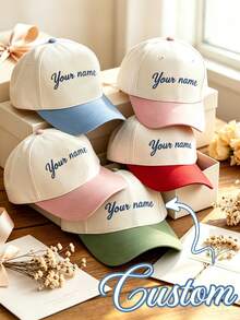 Customizable Logo Baseball Cap, Adjustable Strap, Lightweight Breathable Design, Suitable For Corporate Events, Fashion Headwear - Multicolor - View 2