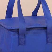 Insulated Cooler Bag, Lunch Bag, Lunch Tote Suitable For Drinks And Meals - Portable Design Keeps Food And Drinks Fresh All Day - Pure Blue Style - View 6