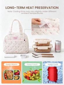 Teks Bahasa Inggris: Tas Bekal Makan Siang Terisolasi Estetis dengan Banyak Kantong untuk Gelas Air, Tas Lipat Lembut Fungsional untuk Wanita, Dapat Dicuci, Penyimpanan dan Pengorganisasian, Ideal untuk Perjalanan, Kantor, Dapur, Tas Bekal Makan Siang, Tas Bekal Makan Siang untuk Wanita, Halloween - MultiWarna - View 10